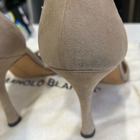 Manolo Blahnik Suede Sandle Heel - Picture 5 of 6
